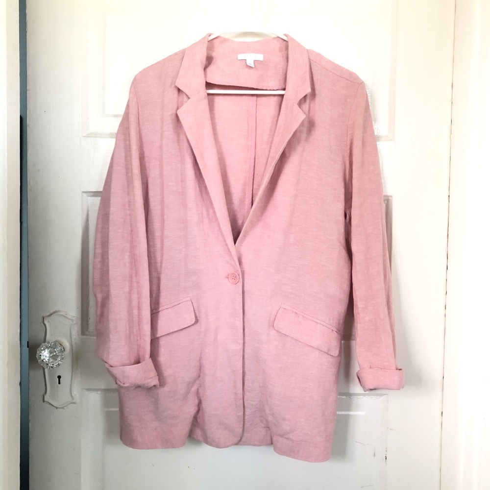 Pale pink Abound linen blazer